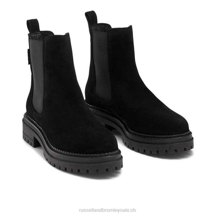 noir 8BN6255 femmes Russell And Bromley botte chelsea de combat d\'entreprise