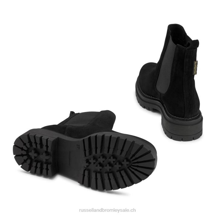 noir 8BN6255 femmes Russell And Bromley botte chelsea de combat d\'entreprise