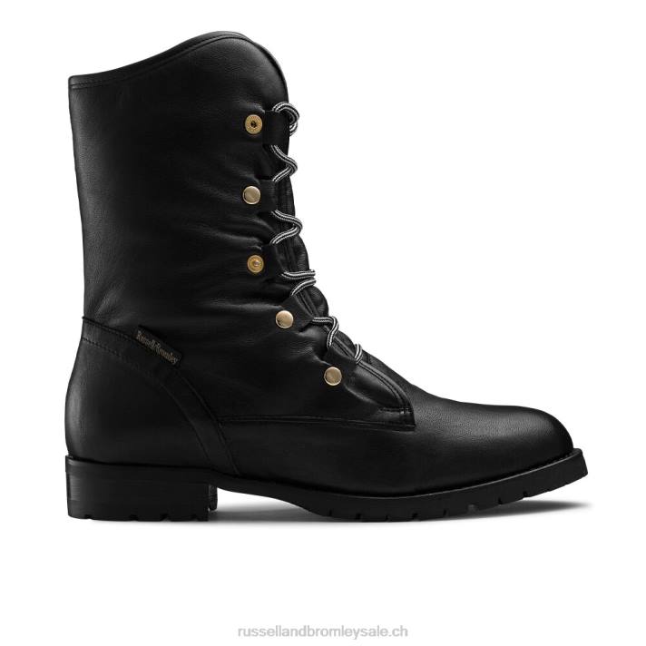 noir 8BN6259 femmes Russell And Bromley randonneur douillet en fausse laine