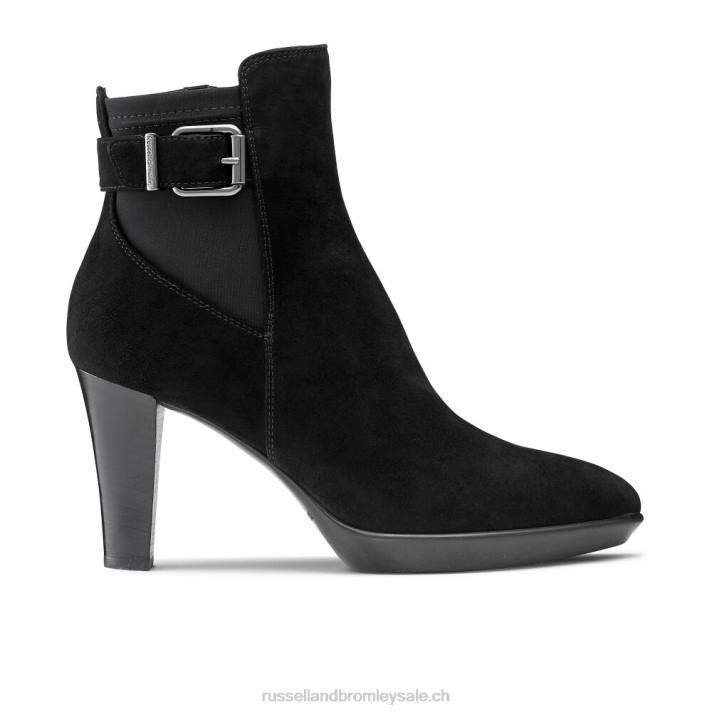 noir 8BN6261 femmes Russell And Bromley bottines à plateforme gouttes de pluie