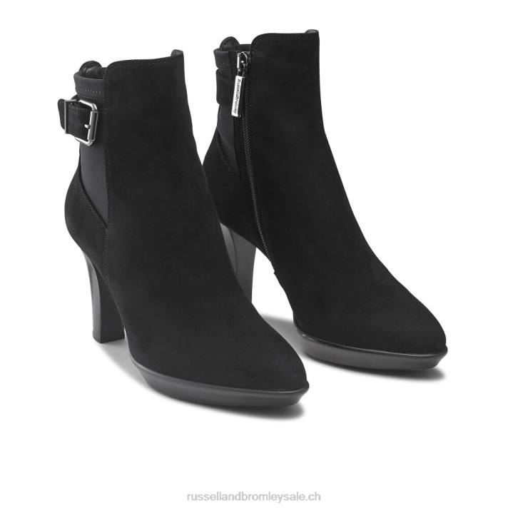 noir 8BN6261 femmes Russell And Bromley bottines à plateforme gouttes de pluie
