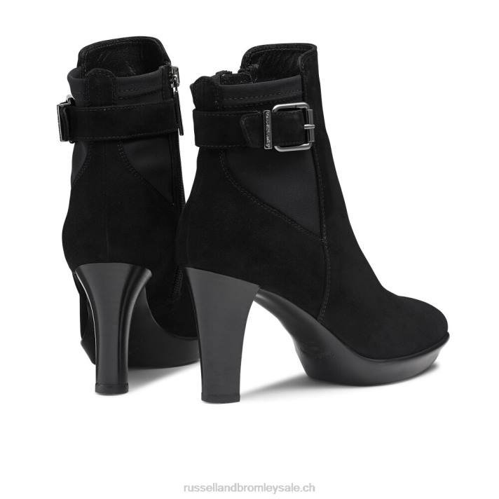 noir 8BN6261 femmes Russell And Bromley bottines à plateforme gouttes de pluie