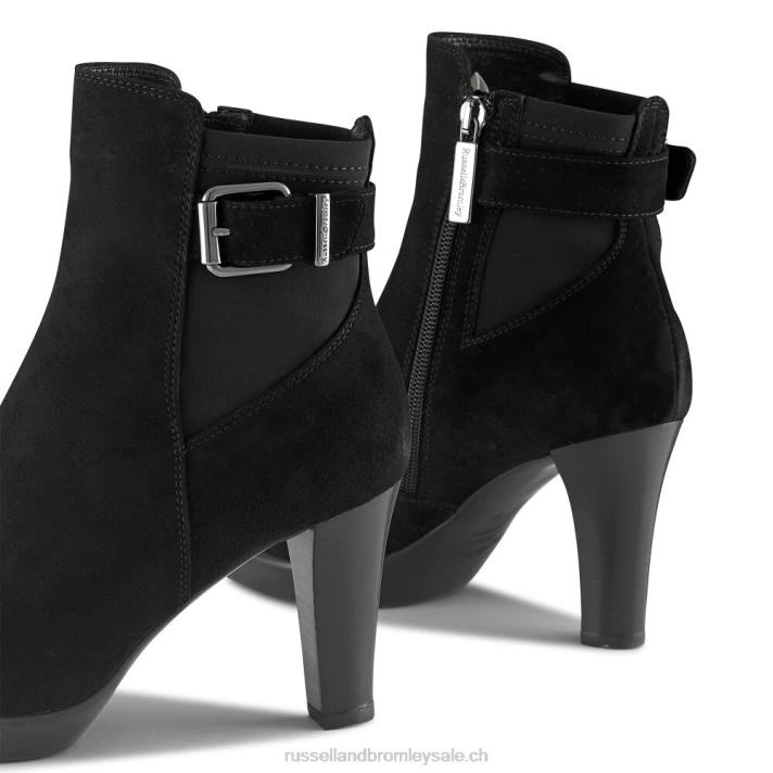 noir 8BN6261 femmes Russell And Bromley bottines à plateforme gouttes de pluie