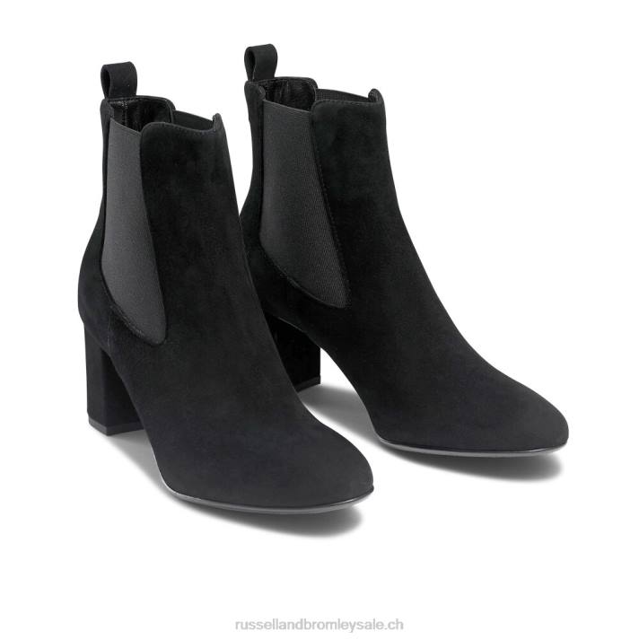 noir 8BN6263 femmes Russell And Bromley botte chelsea à talon carré