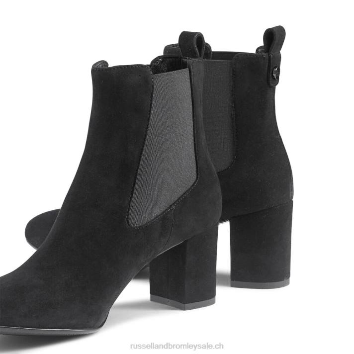 noir 8BN6263 femmes Russell And Bromley botte chelsea à talon carré