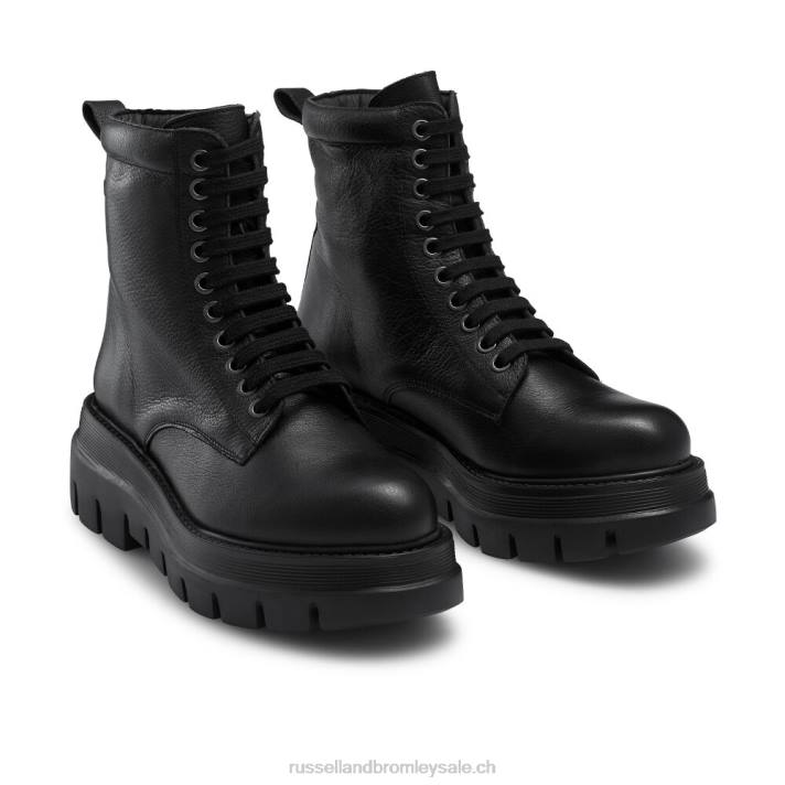 noir 8BN6266 femmes Russell And Bromley connecter la botte à lacets
