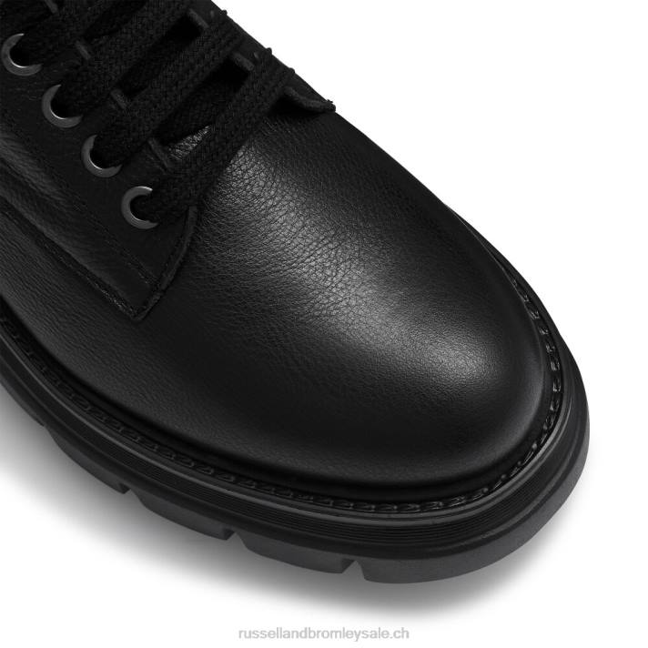 noir 8BN6266 femmes Russell And Bromley connecter la botte à lacets