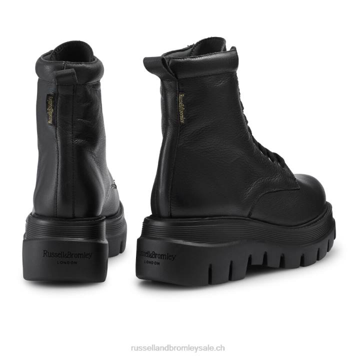 noir 8BN6266 femmes Russell And Bromley connecter la botte à lacets