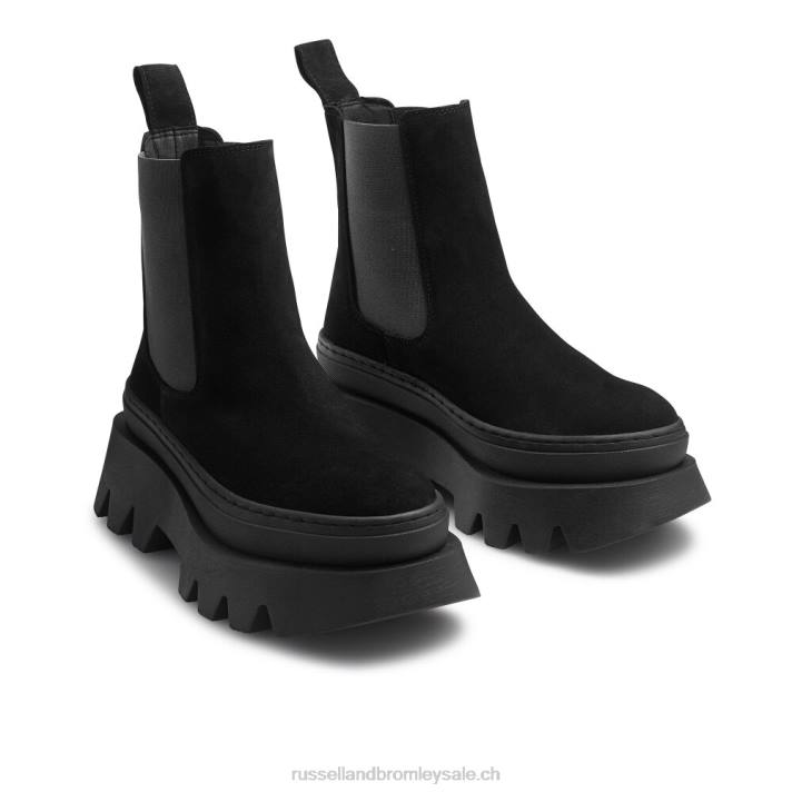 noir 8BN6268 femmes Russell And Bromley grosse botte chelsea géante