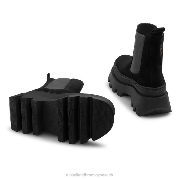 noir 8BN6268 femmes Russell And Bromley grosse botte chelsea géante