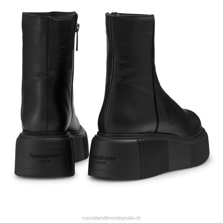 noir 8BN6269 femmes Russell And Bromley botte à semelle côtelée hard love
