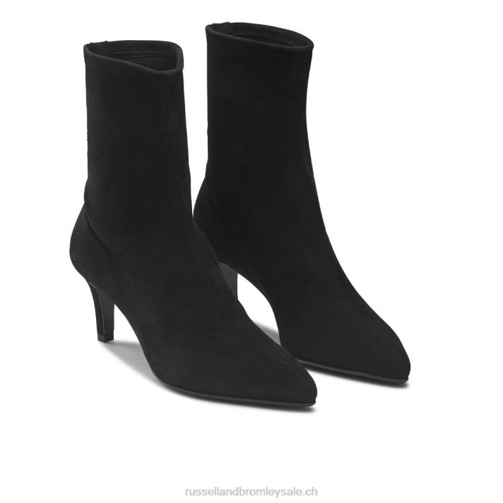 noir 8BN6274 femmes Russell And Bromley botte chaussette hot sox