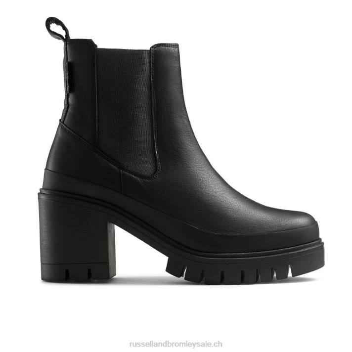 noir 8BN6275 femmes Russell And Bromley compagnie hi talon combat chelsea