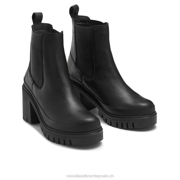 noir 8BN6275 femmes Russell And Bromley compagnie hi talon combat chelsea