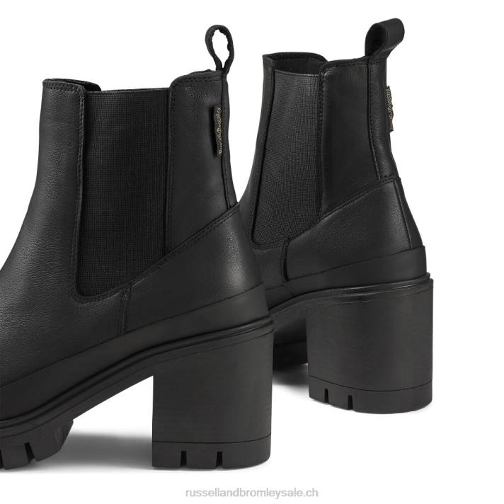 noir 8BN6275 femmes Russell And Bromley compagnie hi talon combat chelsea