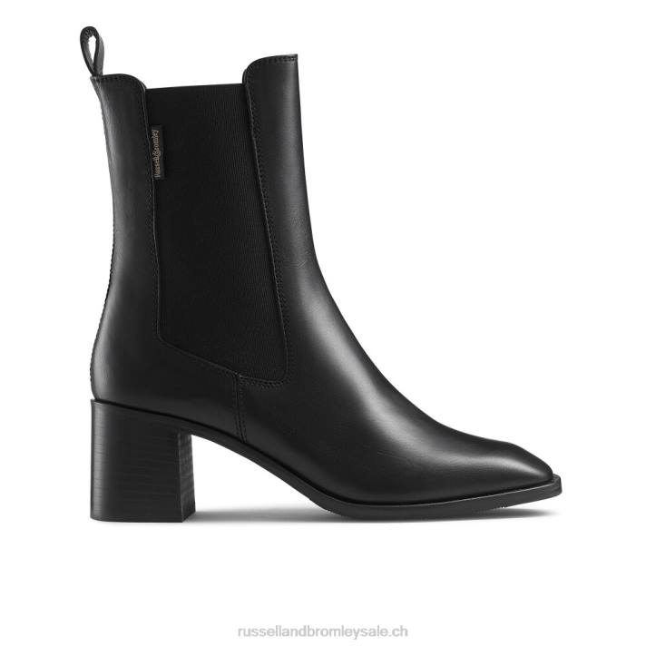 noir 8BN6278 femmes Russell And Bromley bottines chelsea bloomsbury à talon carré