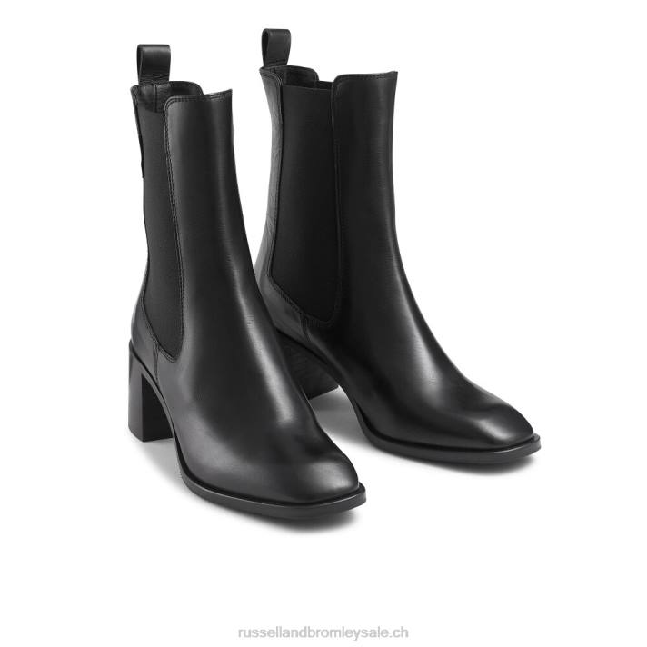 noir 8BN6278 femmes Russell And Bromley bottines chelsea bloomsbury à talon carré