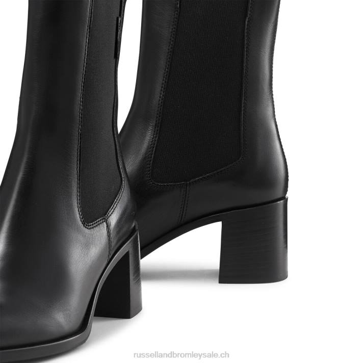 noir 8BN6278 femmes Russell And Bromley bottines chelsea bloomsbury à talon carré