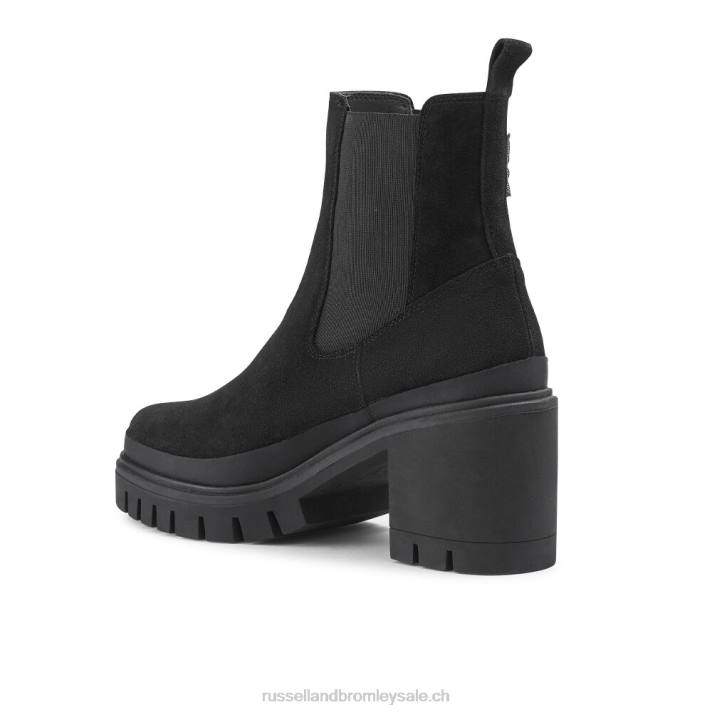 noir 8BN6283 femmes Russell And Bromley compagnie hi talon combat chelsea