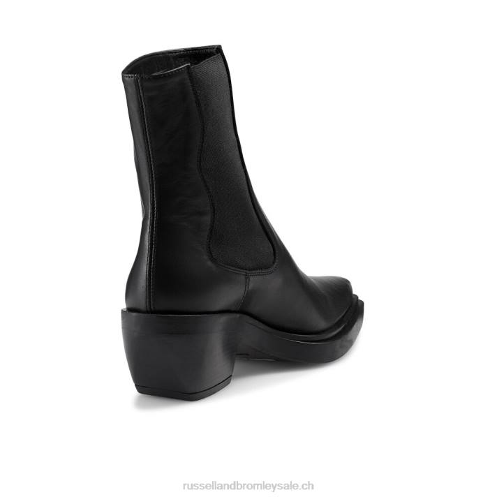 noir 8BN6288 femmes Russell And Bromley botte chelsea western nashville