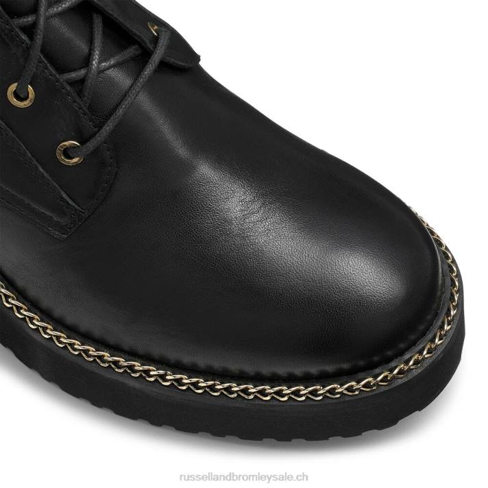 noir 8BN6298 femmes Russell And Bromley fonds compensés à lacets compensés