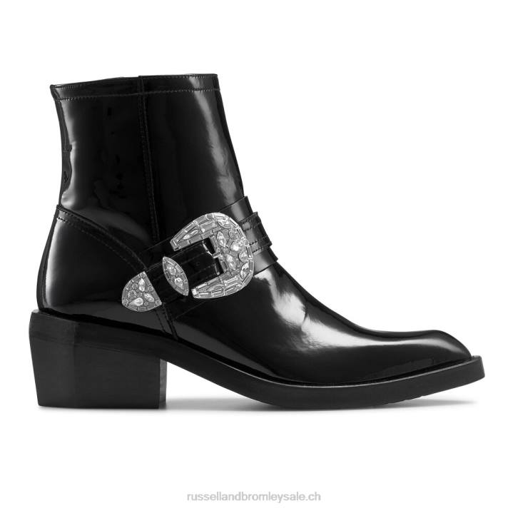 noir 8BN6299 femmes Russell And Bromley botte western glam palmspring