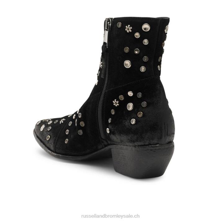 noir 8BN6309 femmes Russell And Bromley botte western embellie howdy