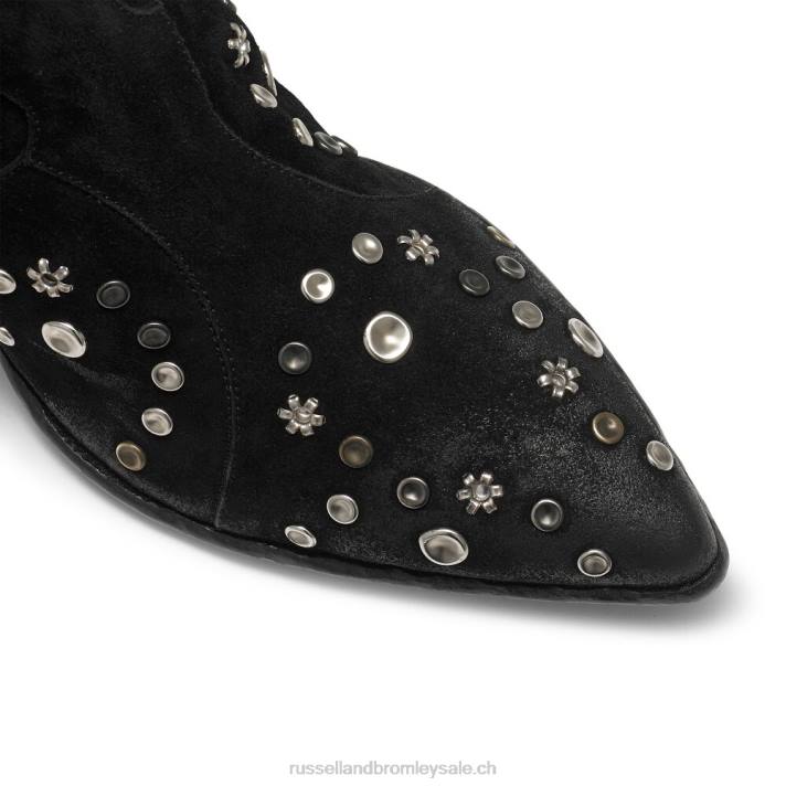 noir 8BN6309 femmes Russell And Bromley botte western embellie howdy
