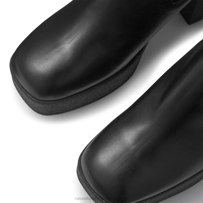 noir 8BN6311 femmes Russell And Bromley botte chelsea à plateforme en crêpe rhiannon