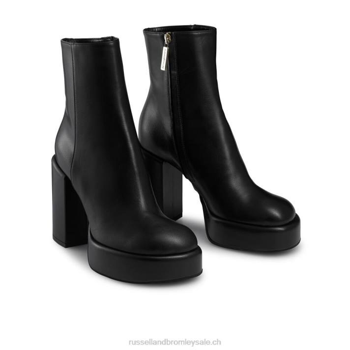noir 8BN6319 femmes Russell And Bromley botte Webster à bout rond