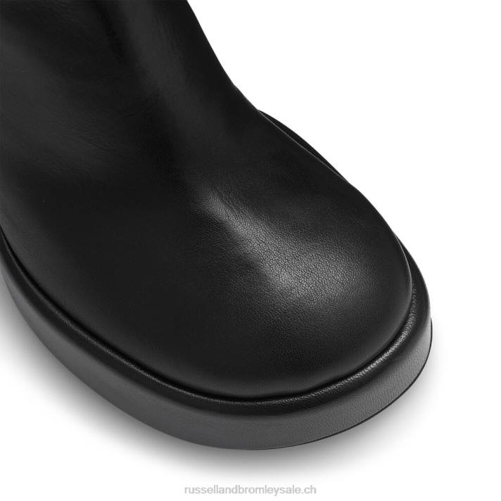 noir 8BN6319 femmes Russell And Bromley botte Webster à bout rond