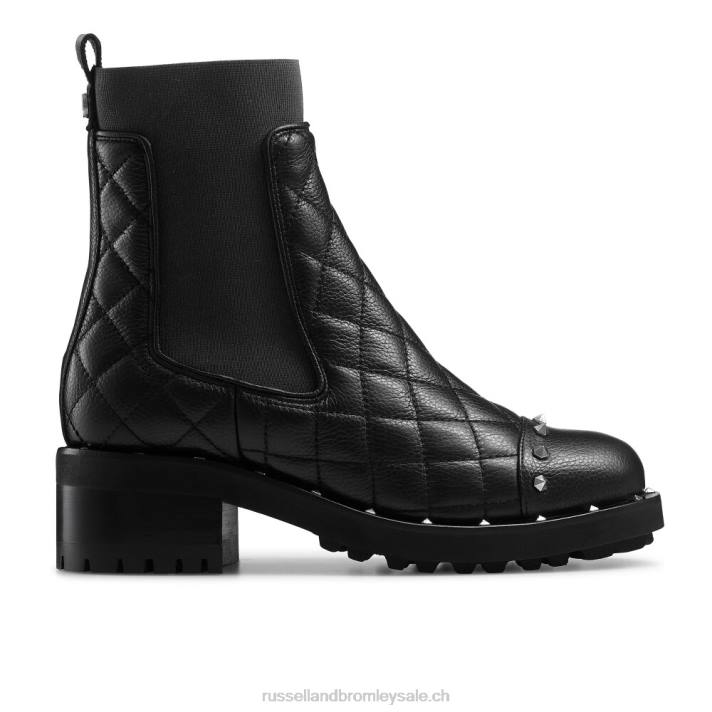 noir 8BN6322 femmes Russell And Bromley bottines chelsea à clous pétard