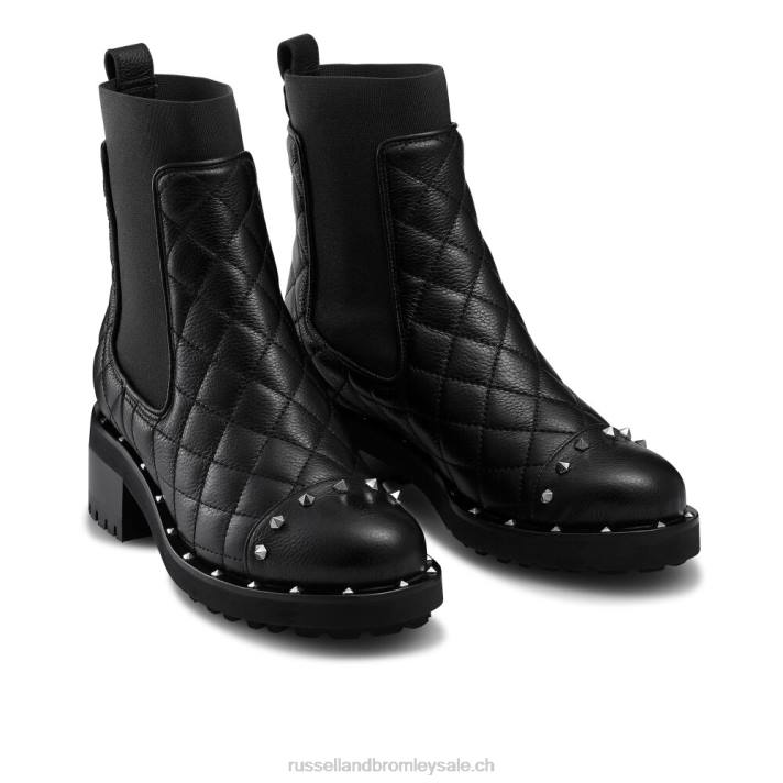 noir 8BN6322 femmes Russell And Bromley bottines chelsea à clous pétard