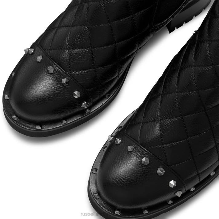 noir 8BN6322 femmes Russell And Bromley bottines chelsea à clous pétard
