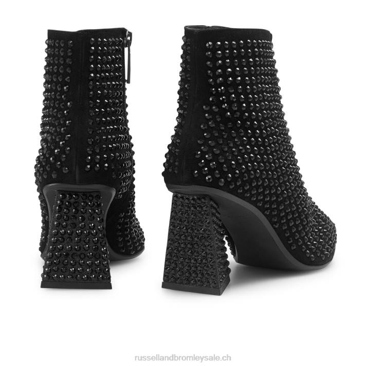 noir 8BN6324 femmes Russell And Bromley botte pointue roxy strass