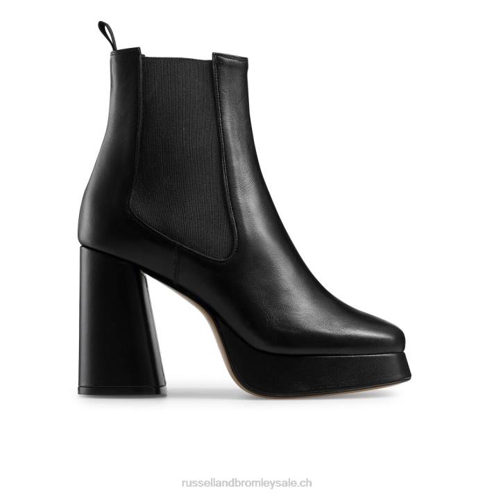 noir 8BN6327 femmes Russell And Bromley féroce bottine chelsea à plateforme