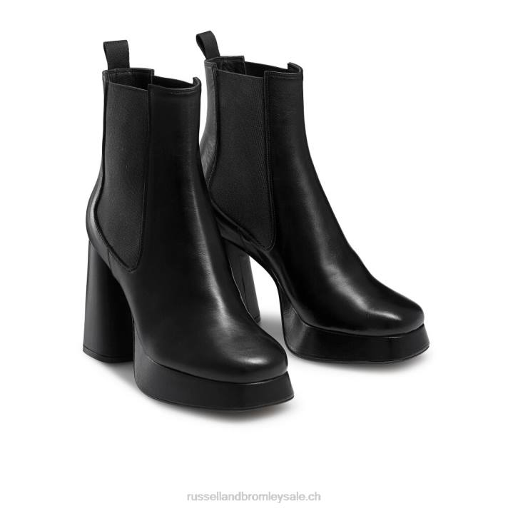 noir 8BN6327 femmes Russell And Bromley féroce bottine chelsea à plateforme