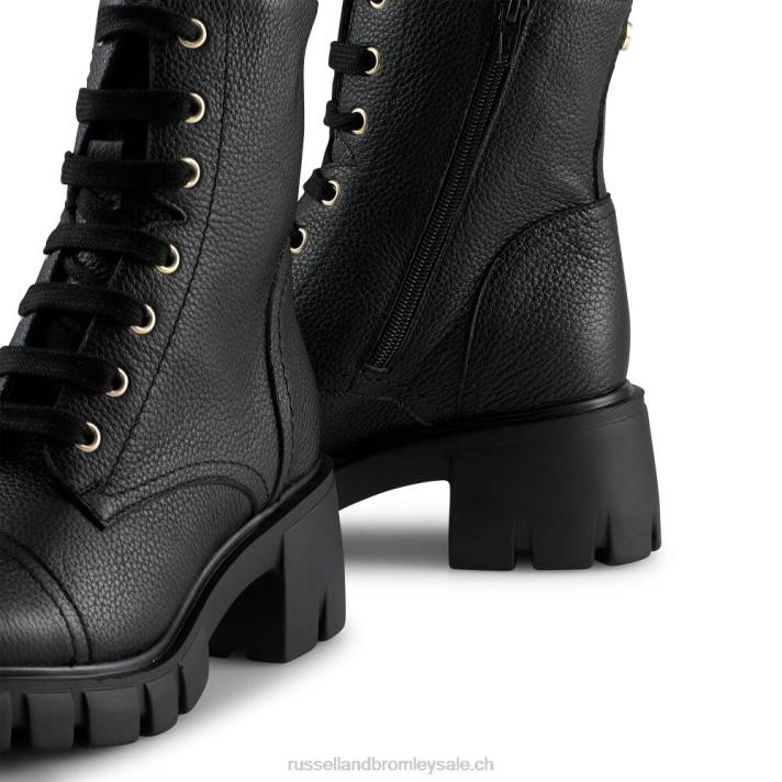 noir 8BN6335 femmes Russell And Bromley bottines à talons et lacets laceabout