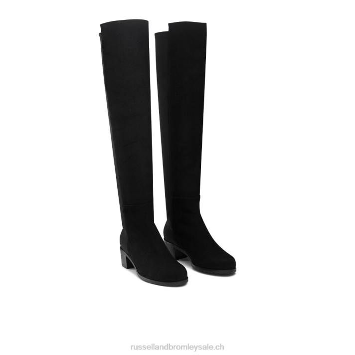 noir 8BN6340 femmes Russell And Bromley botte mi-pleine au genou