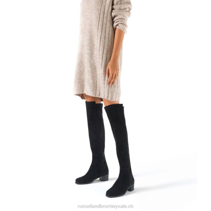 noir 8BN6340 femmes Russell And Bromley botte mi-pleine au genou