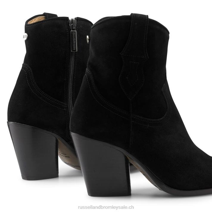 noir 8BN6342 femmes Russell And Bromley botte western à talon cash