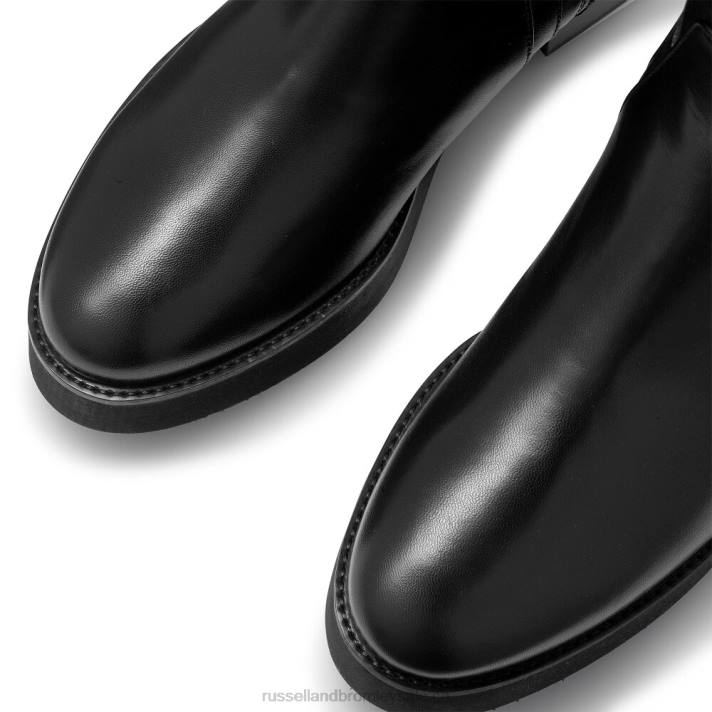 noir 8BN6350 femmes Russell And Bromley botte d\'équitation matelassée nationale