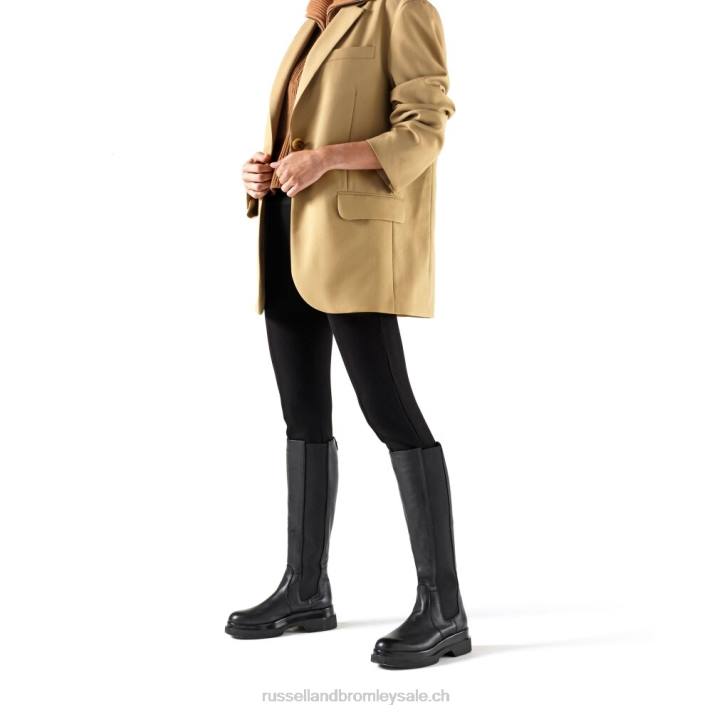 noir 8BN6358 femmes Russell And Bromley everglade genou haute chelsea