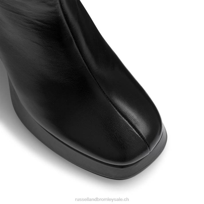 noir 8BN6364 femmes Russell And Bromley bottes hautes à plateforme