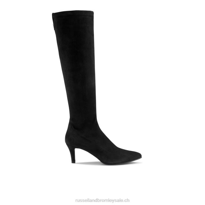 noir 8BN6366 femmes Russell And Bromley hotlegs botte haute chaussette