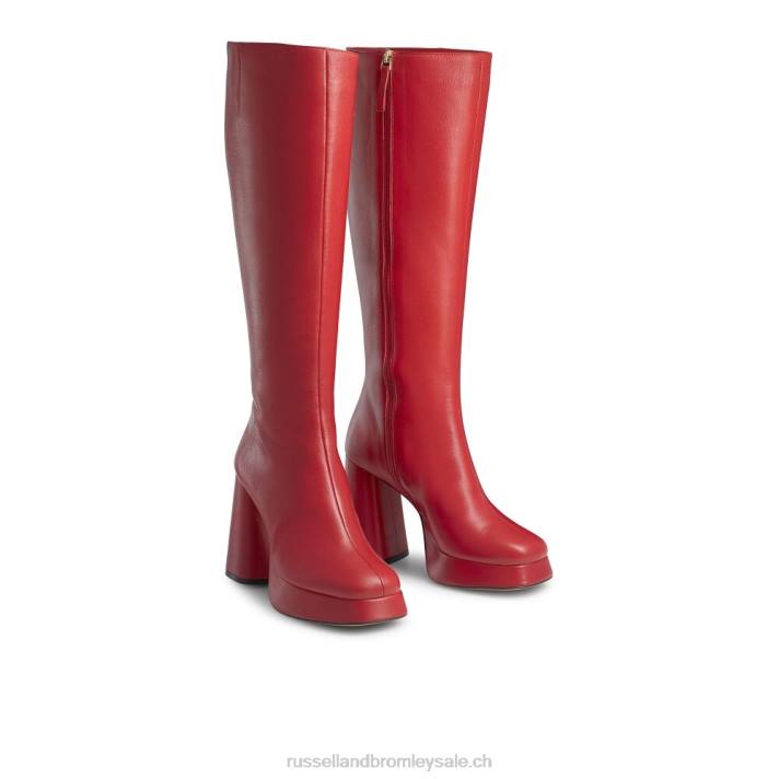 rouge 8BN6361 femmes Russell And Bromley bottes hautes à plateforme