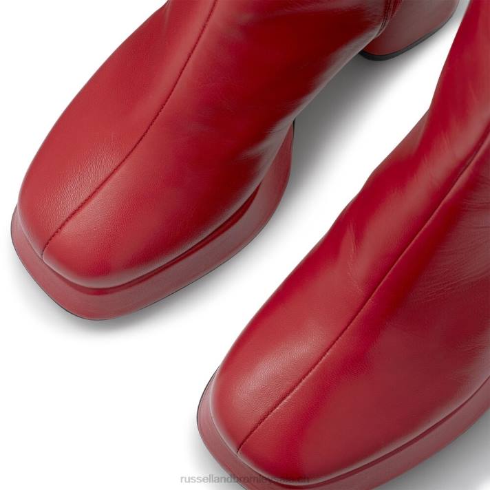 rouge 8BN6361 femmes Russell And Bromley bottes hautes à plateforme