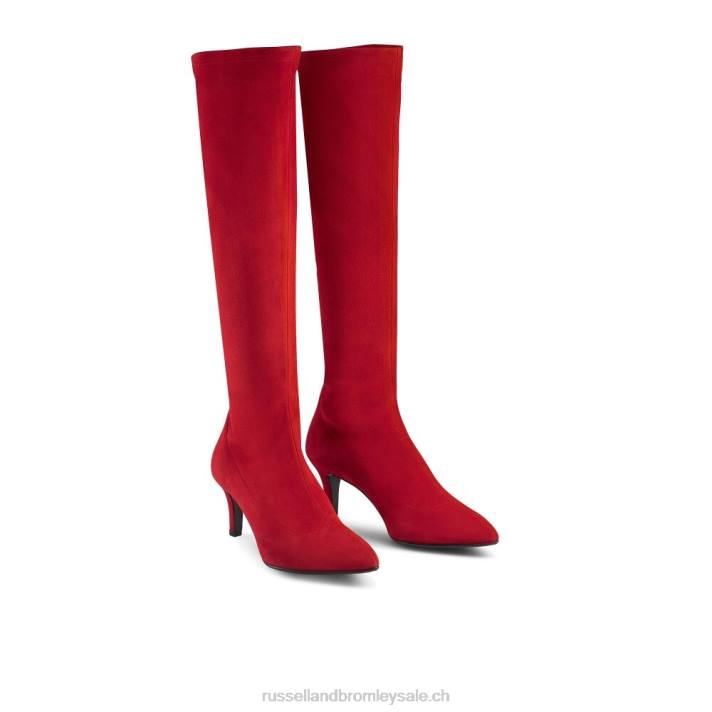 rouge 8BN6369 femmes Russell And Bromley hotlegs botte haute chaussette