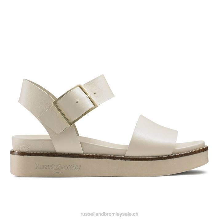 Ivoire 8BN6380 femmes Russell And Bromley boston sandales sportives à plateforme
