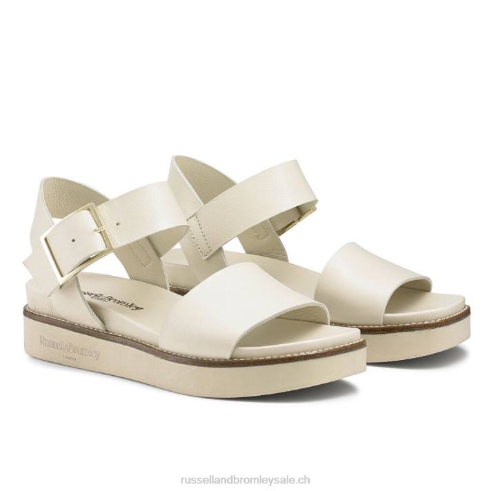 Ivoire 8BN6380 femmes Russell And Bromley boston sandales sportives à plateforme